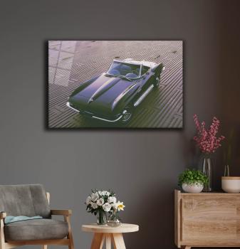 US Oldtimer Art Design rectangular special Glass Picture!